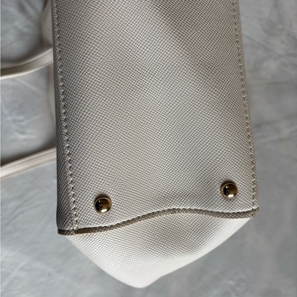 Ulta Beauty Classic Cream White Tote Bag with Shoulder Strap Faux Leather - Picture 8 of 13